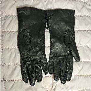 Talbots Dark Leather Gloves